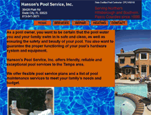 Tablet Screenshot of hansonspoolservice.com